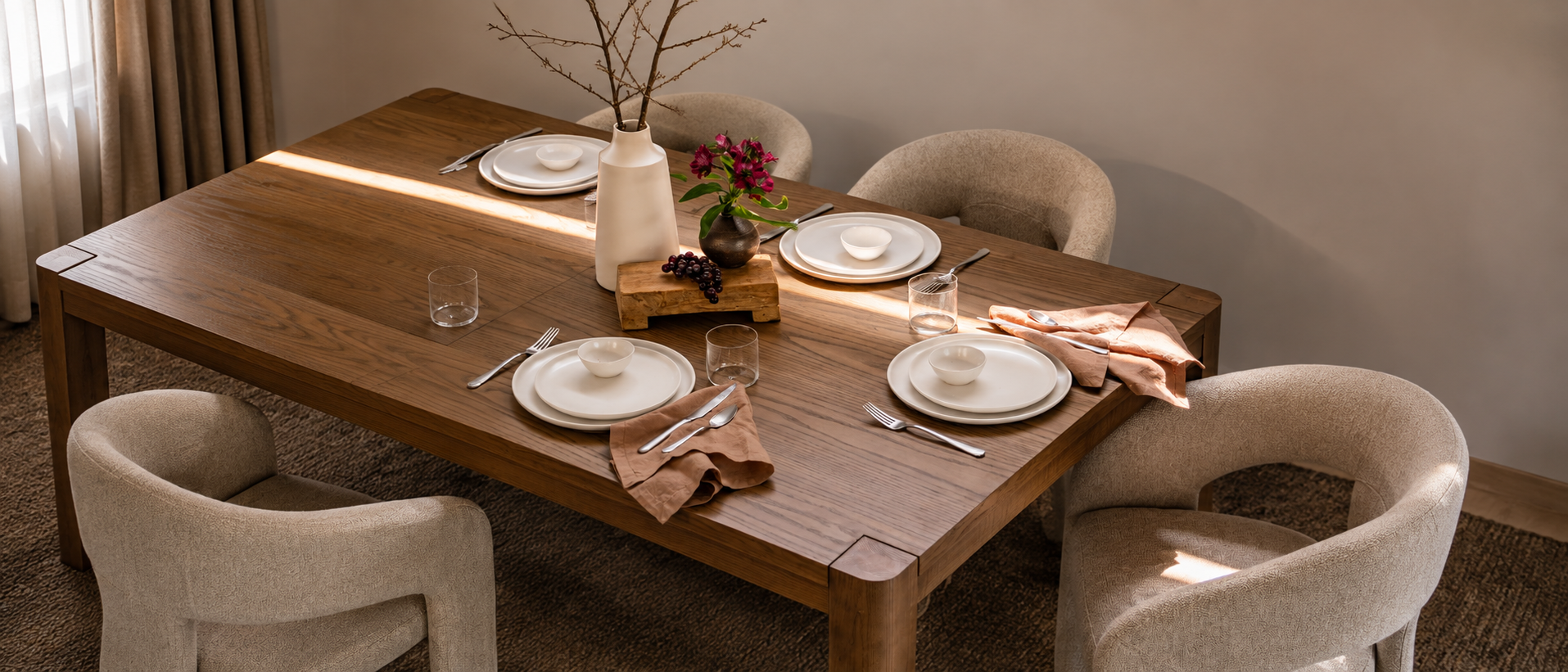 Everyday tableware styled for relaxed dining
